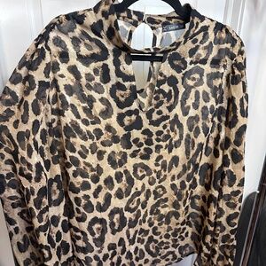 Sheer Cheetah Blouse